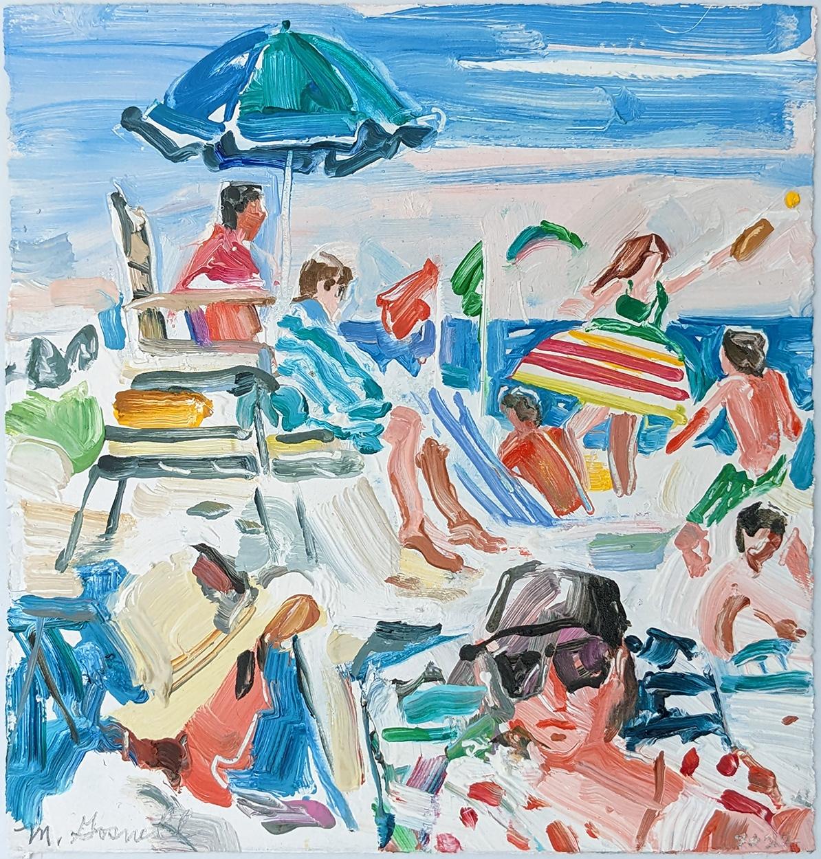Beach Conversation - Painting by Margery Gosnell-Qua