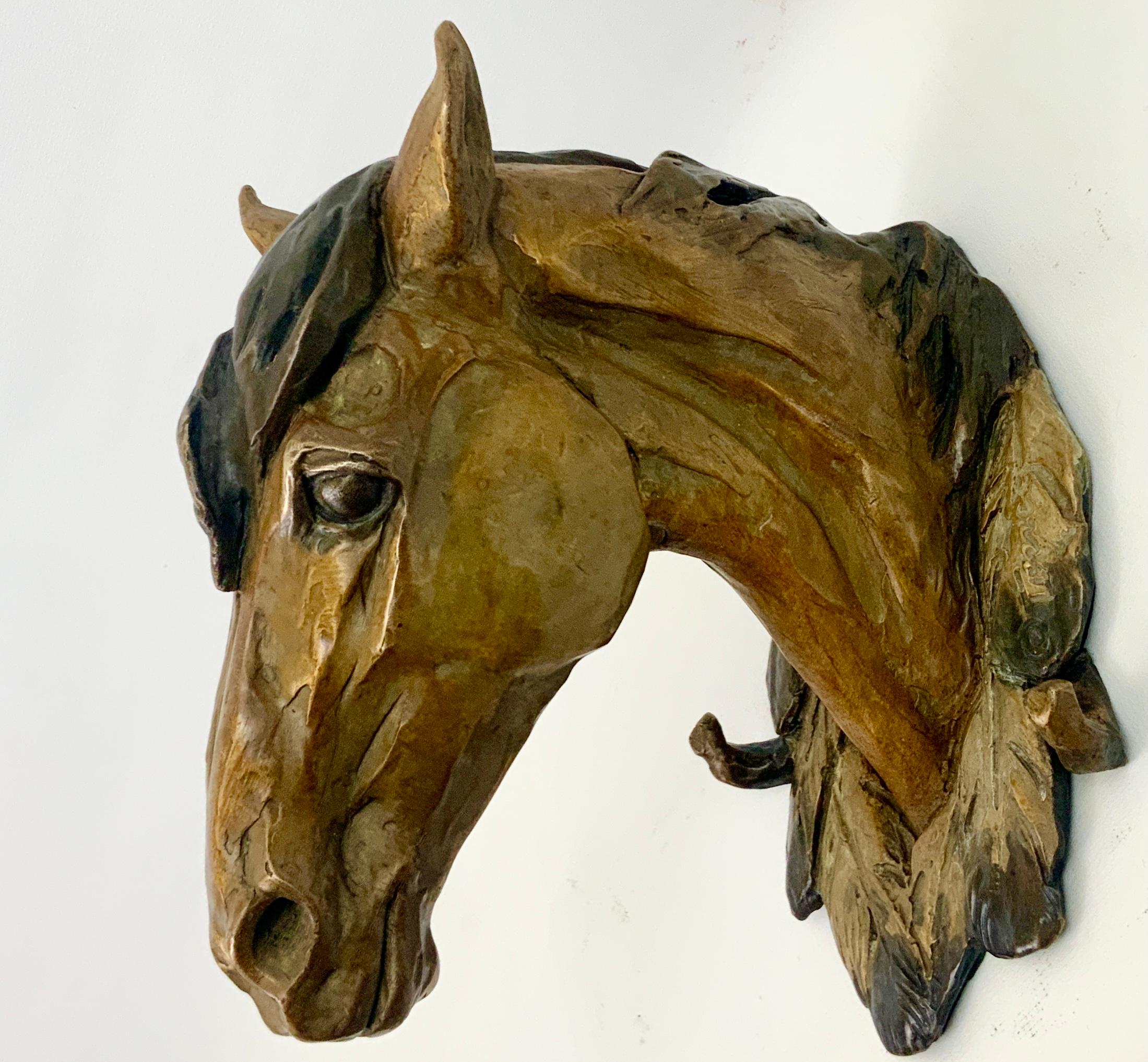 Horse Feathers - Realist Sculpture by Margery Torrey