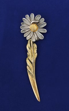 Margeuritte Daisy Letter Opener Page Turner Coupe Papier One-of-a-Kind France