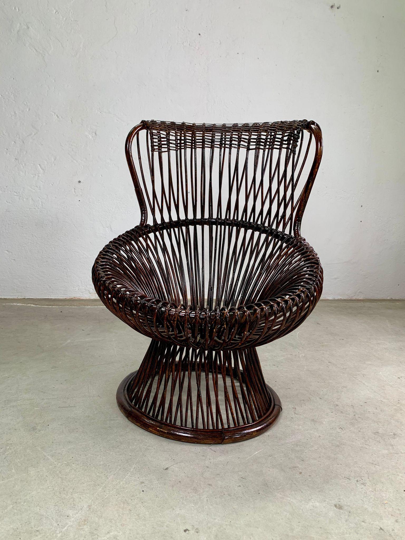 Italian Margherita armchair by Franco Albini, Bonacina, Italy, 1950s