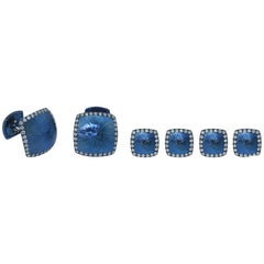 Margherita Burgener Diamond  Blue Titanium 18K Gold Dress-set  _ Cufflinks studs