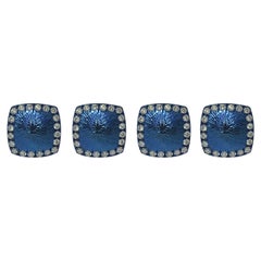 Margherita Burgener Titanium Diamond Gold Set of 4 Studs