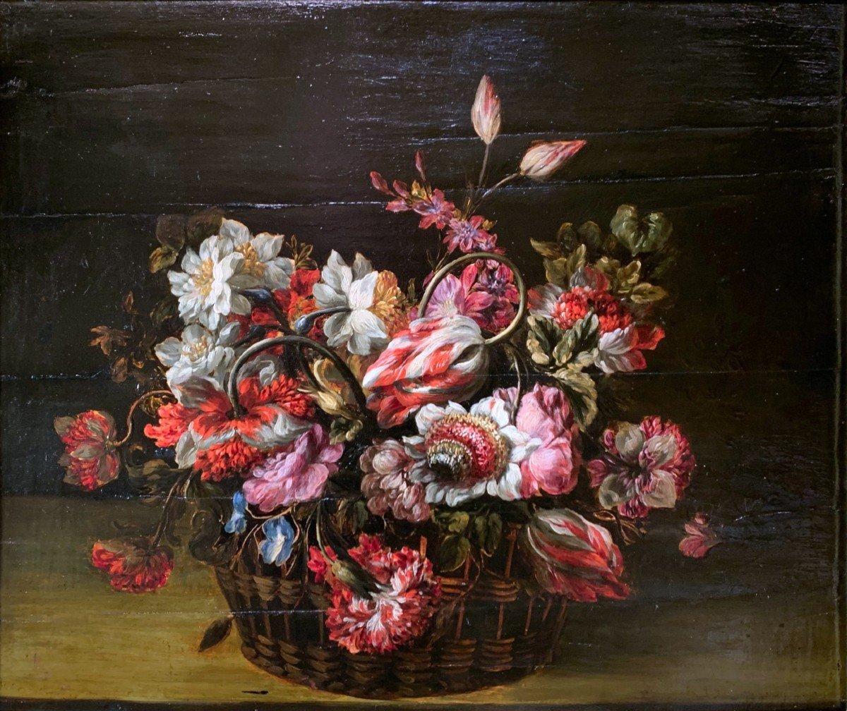 Bouquet de Fleurs (tourage) de Margherita Caffi (1648 - 1710) - Painting de Margherita Caffi (Cremona 1647 - Milan 1710)