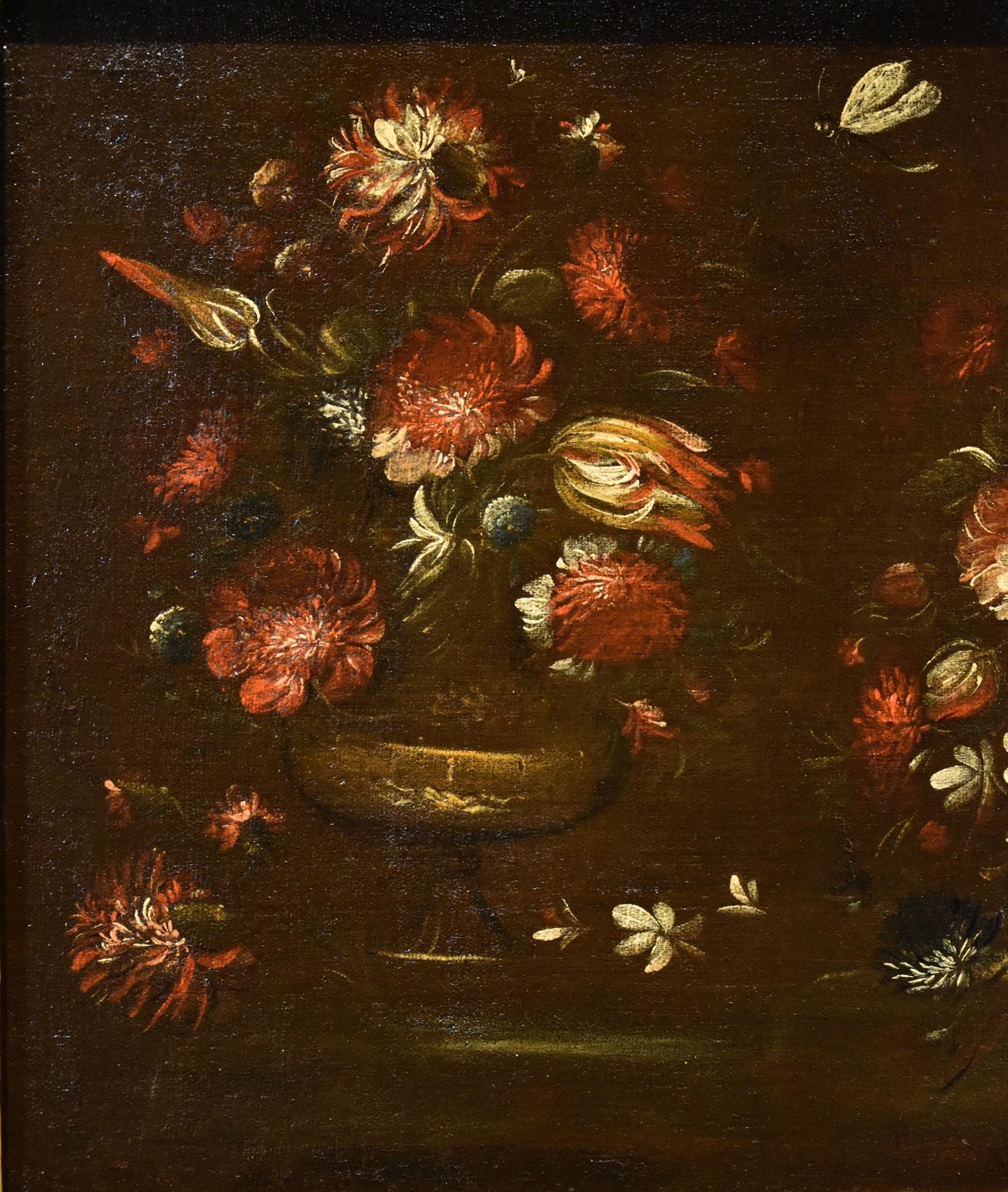 Pareja Bodegón Flores Caffi Siglo 17/18 Pintura Óleo sobre lienzo Viejo maestro 2