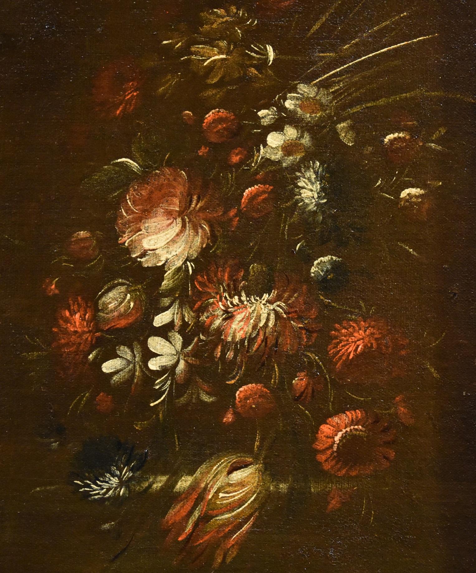 Pareja Bodegón Flores Caffi Siglo 17/18 Pintura Óleo sobre lienzo Viejo maestro 3