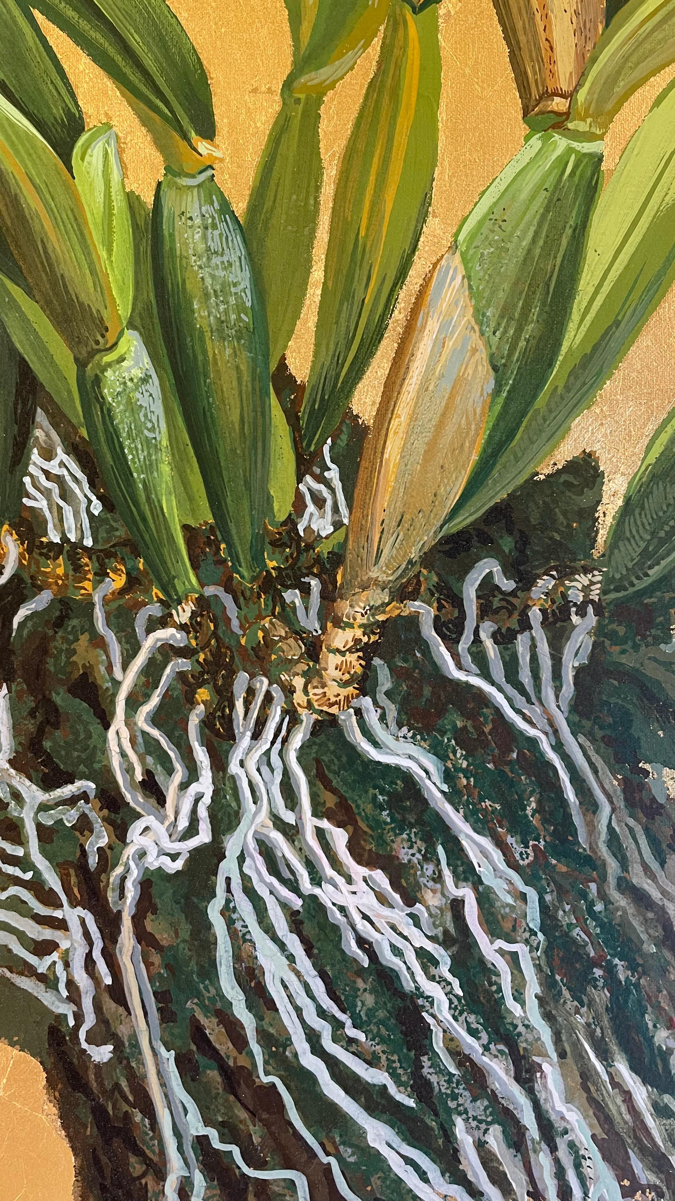 Cattleya labiata var. coerulea, Tempera On Canvas by Margherita Leoni, 2020 For Sale 2