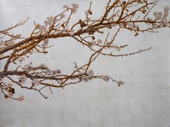Der italienische Maler, Almondbaum auf Blattsilber-Rückgrund, modern und poetisch