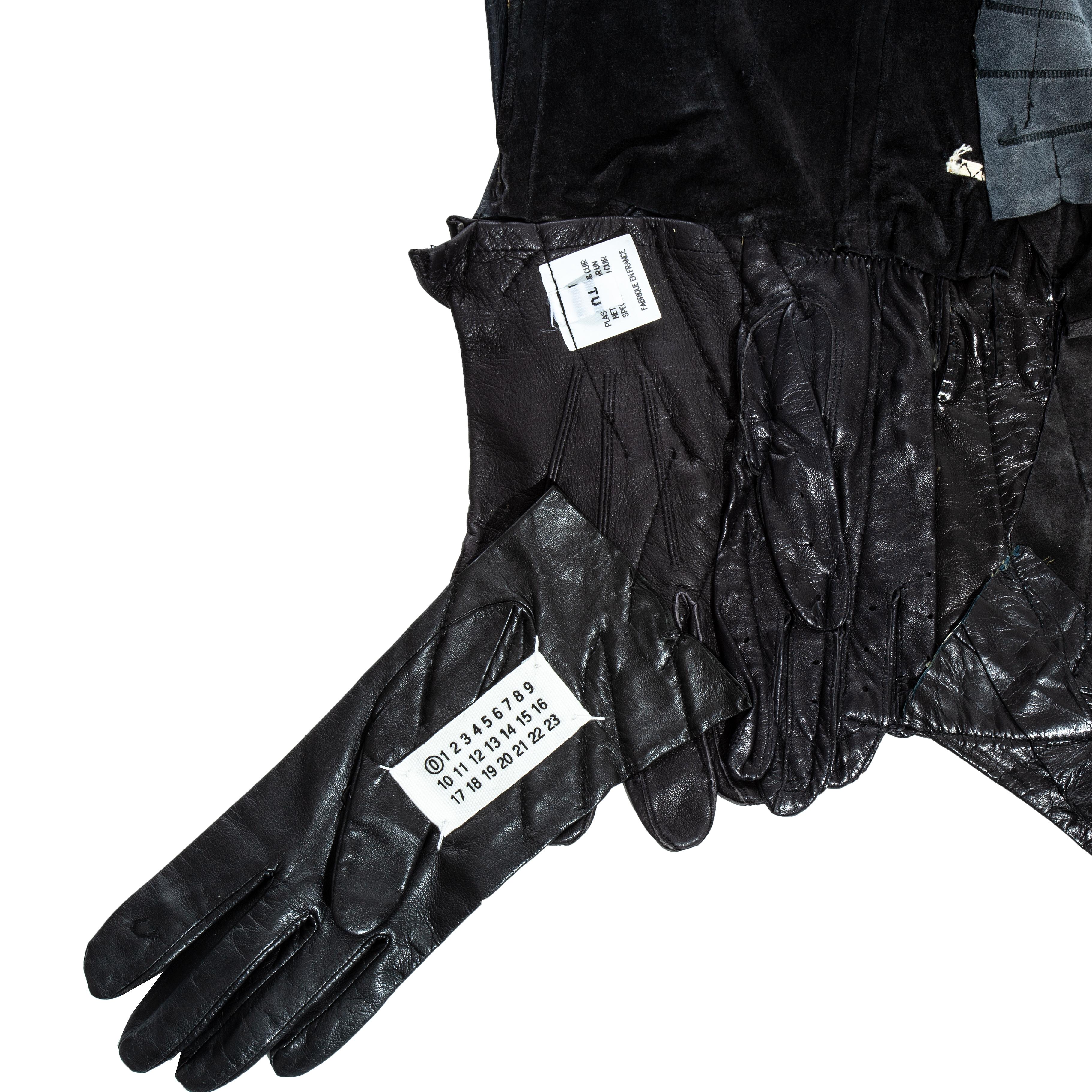 Margiela artisanal black leather glove top, ss 2001 For Sale 2