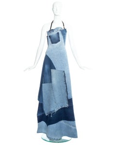 Margiela Artisanal patchwork denim apron dress, ss 1999