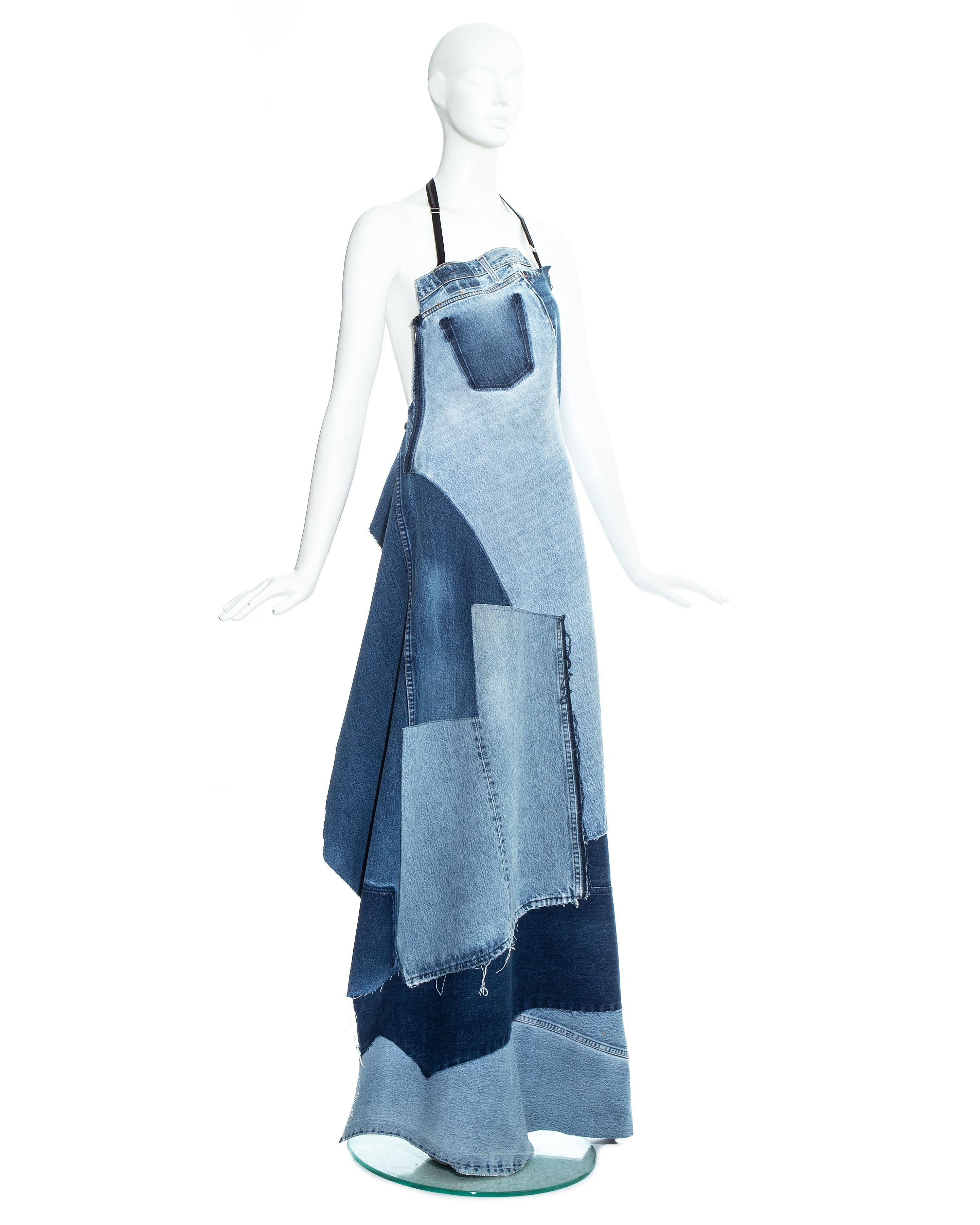 Margiela Artisanal patchwork denim apron dress, ss 1999 In Good Condition In London, London