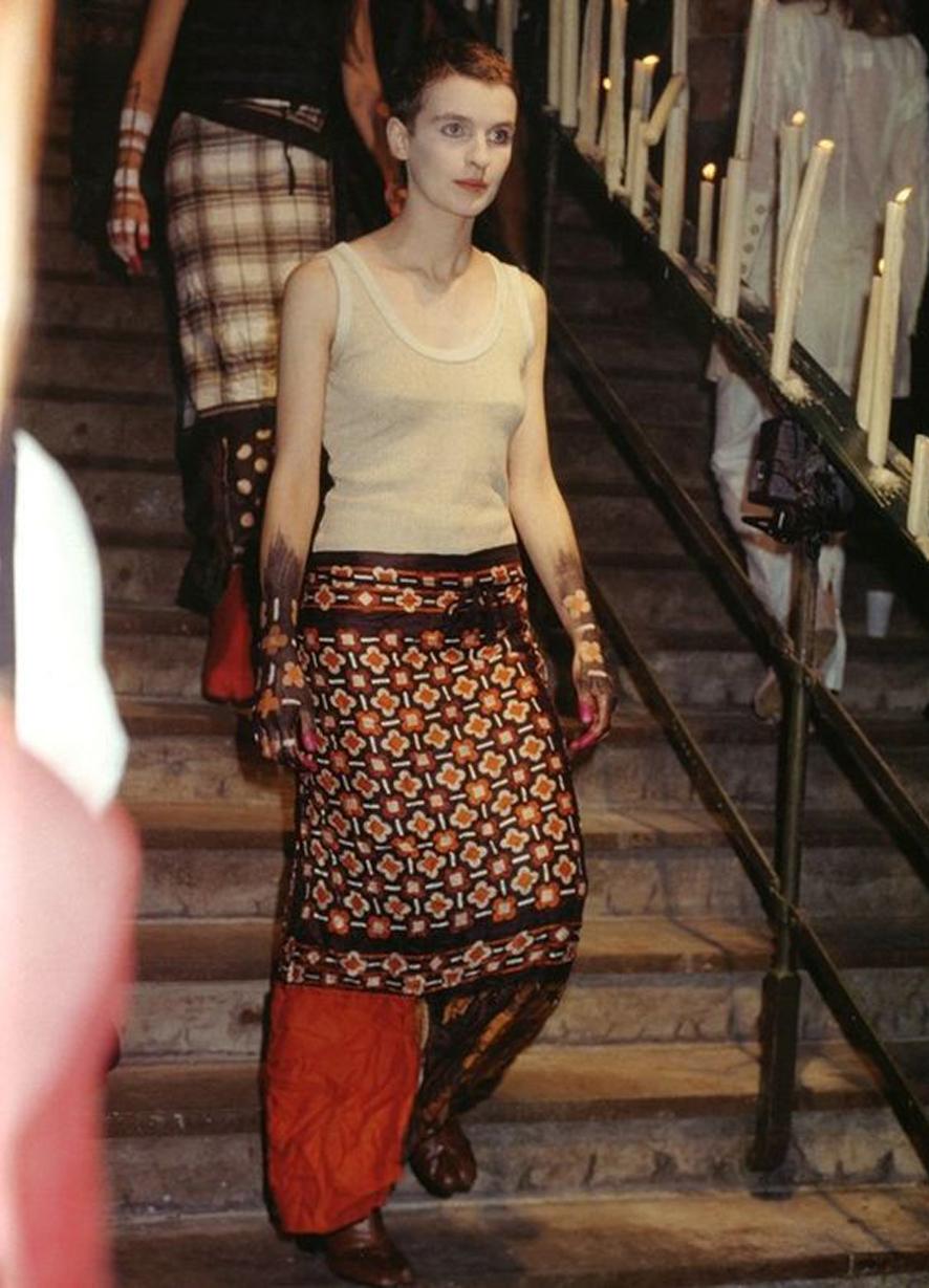 Margiela Artisanal patchwork wrap skirt made from vintage silk scarfs, ss 1992 5