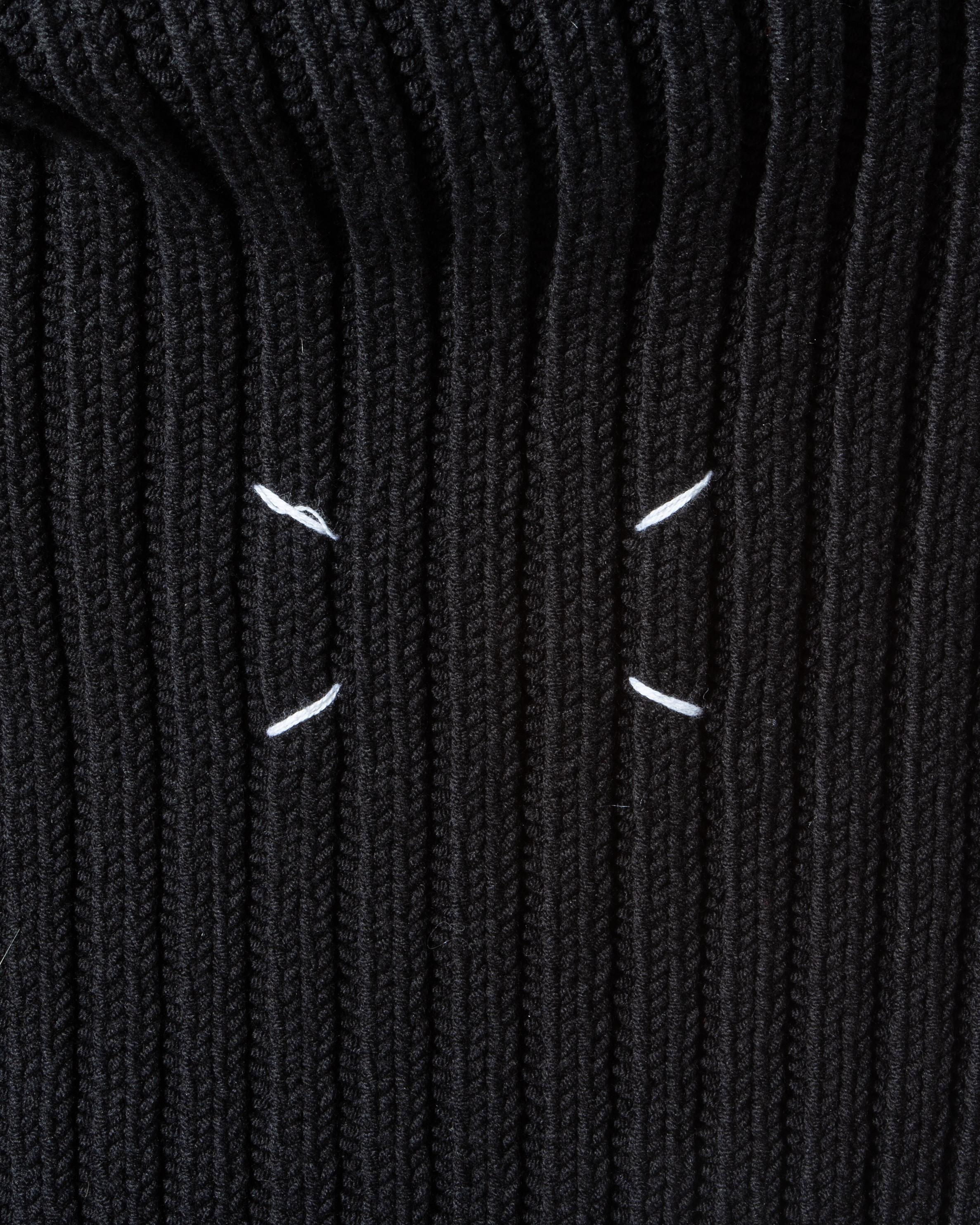 Margiela black rib knit wool tube zipper dress, fw 1998 6