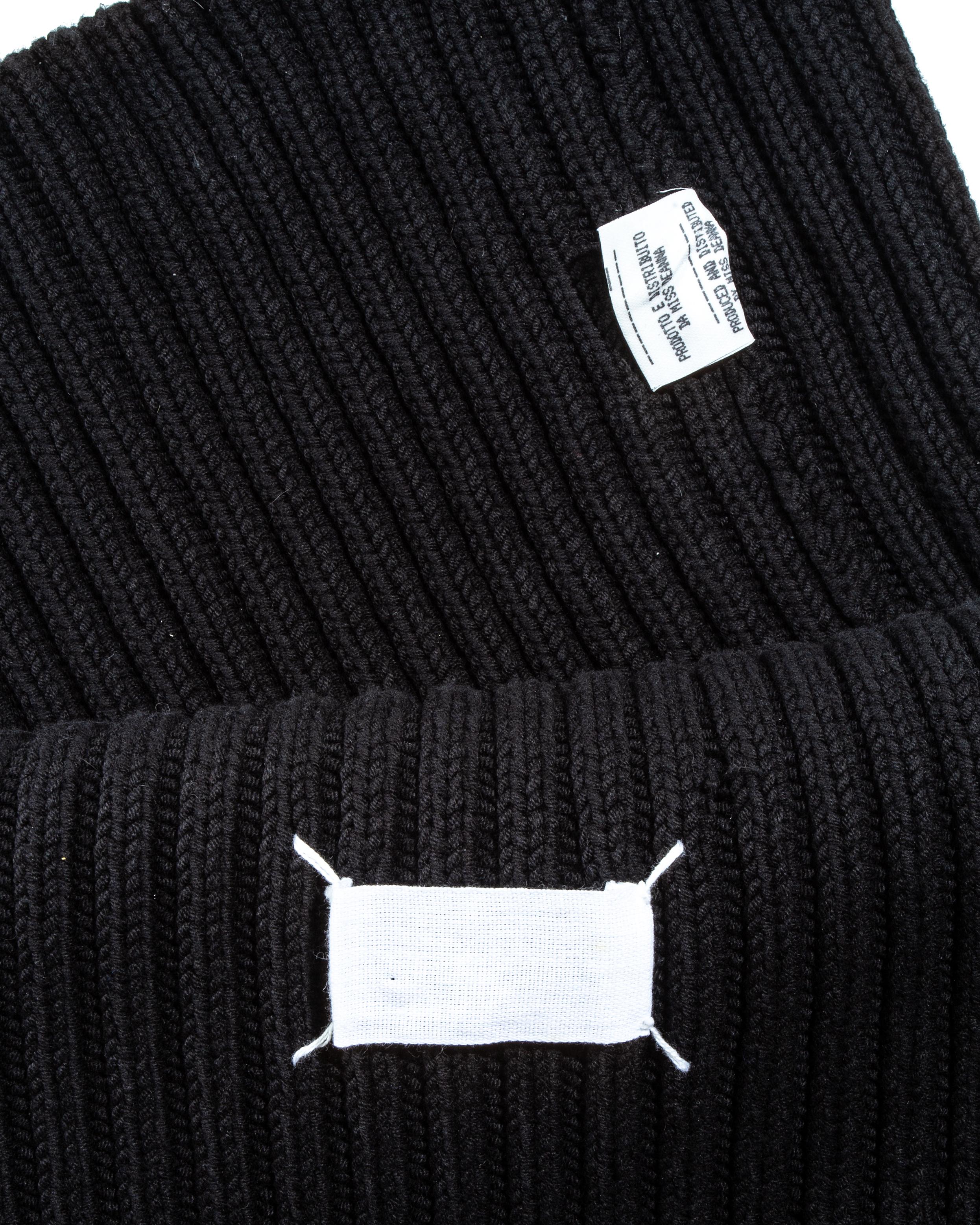 Margiela black rib knit wool tube zipper dress, fw 1998 7