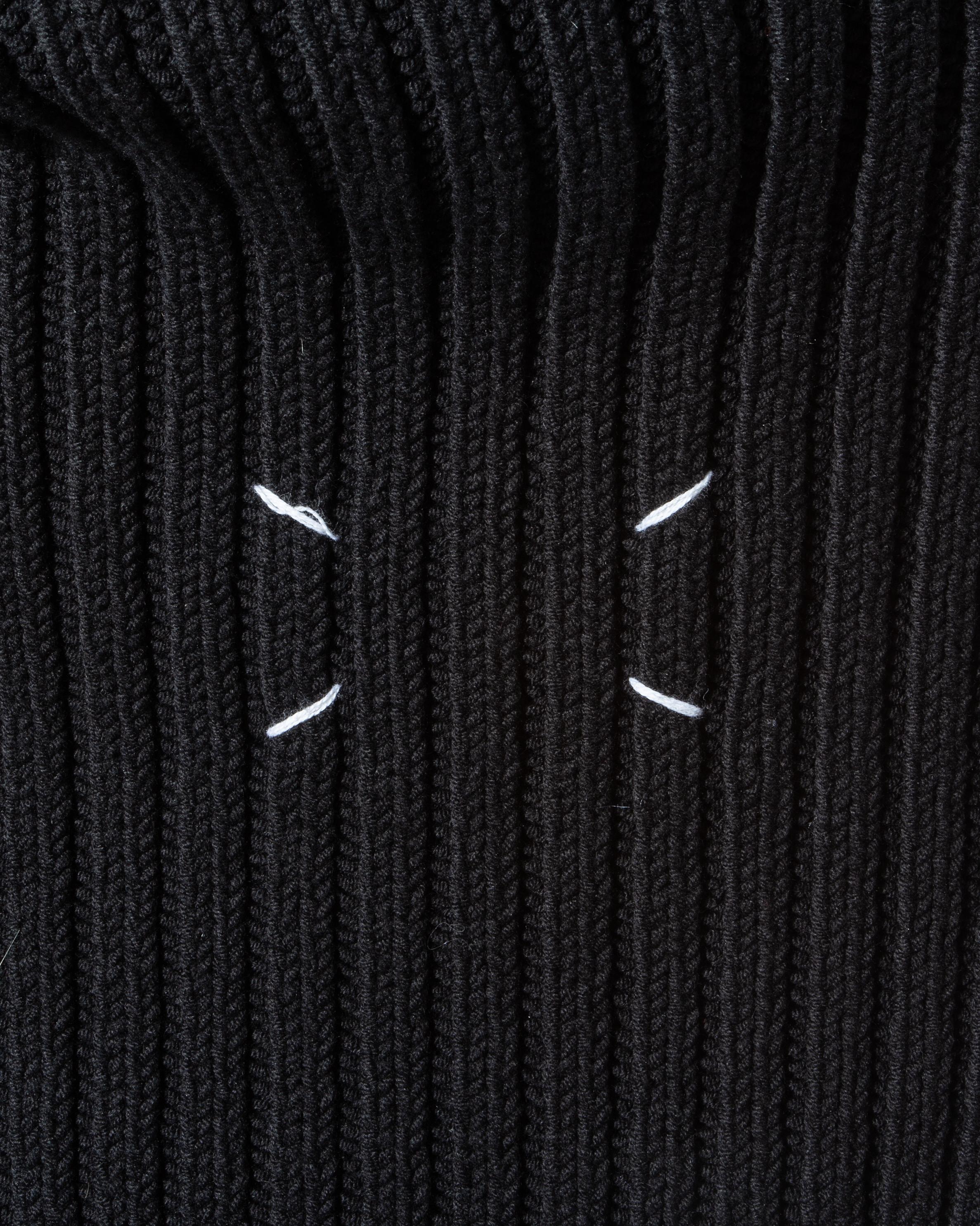 Margiela black rib knit wool tube zipper dress, fw 1998 For Sale 5