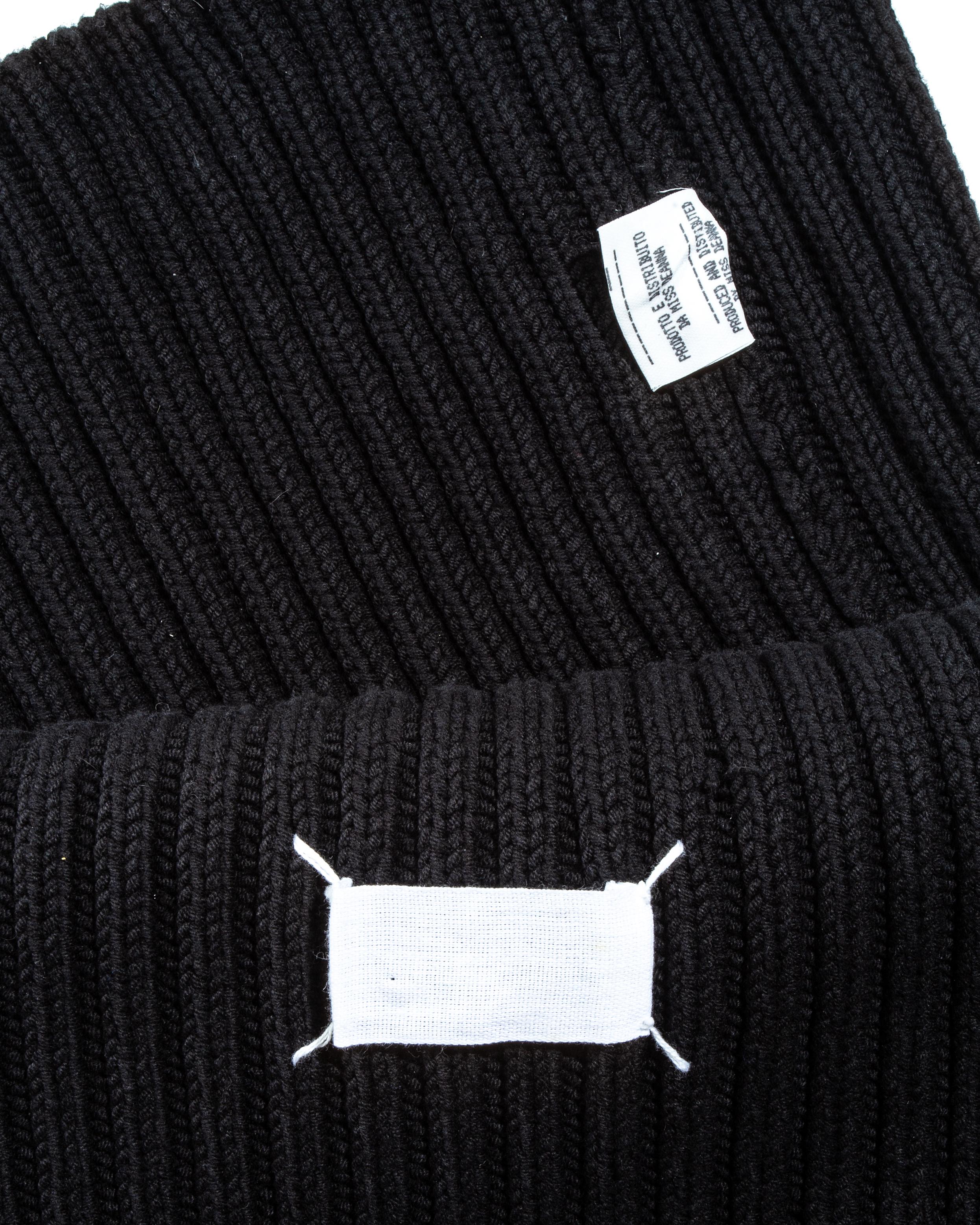 Margiela black rib knit wool tube zipper dress, fw 1998 For Sale 6
