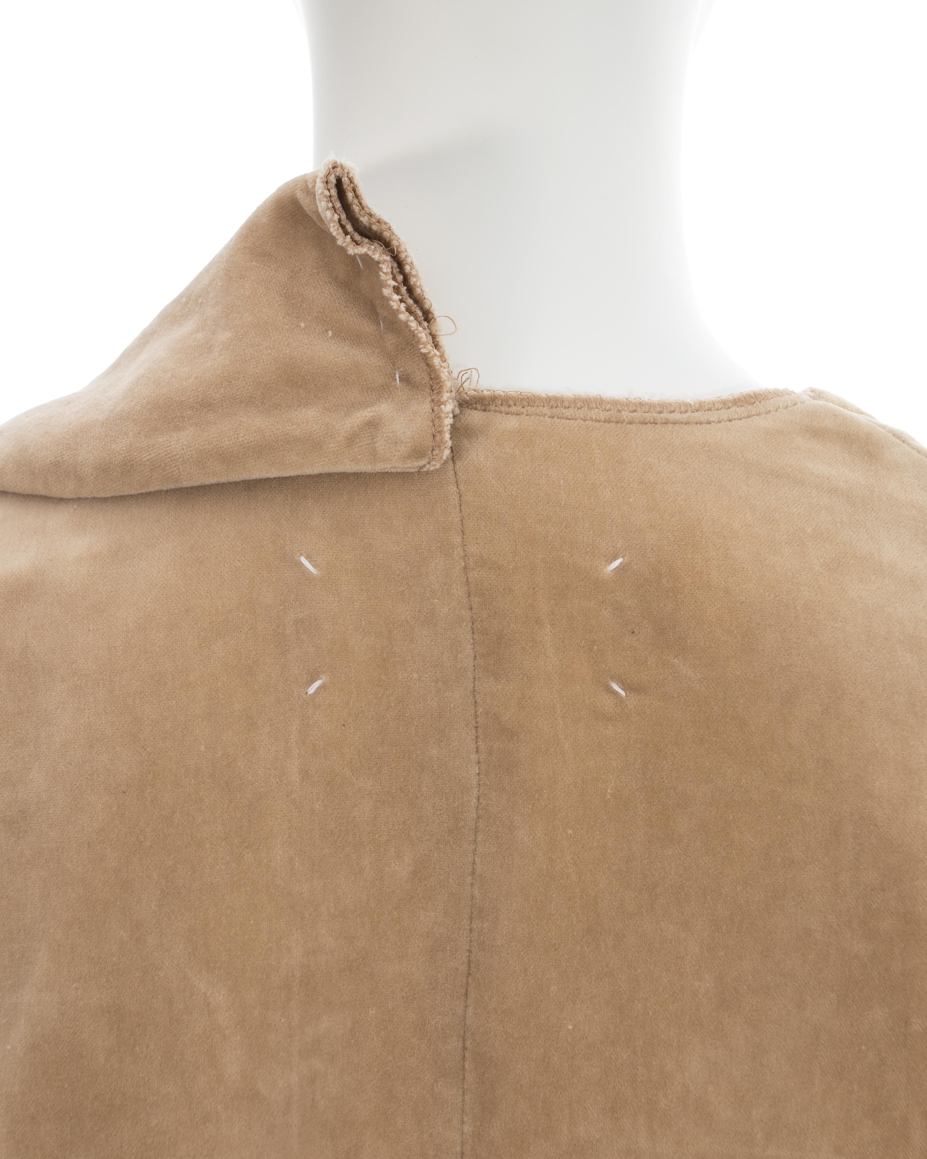 Margiela cream velvet deconstructed basting jacket, fw 1997 3
