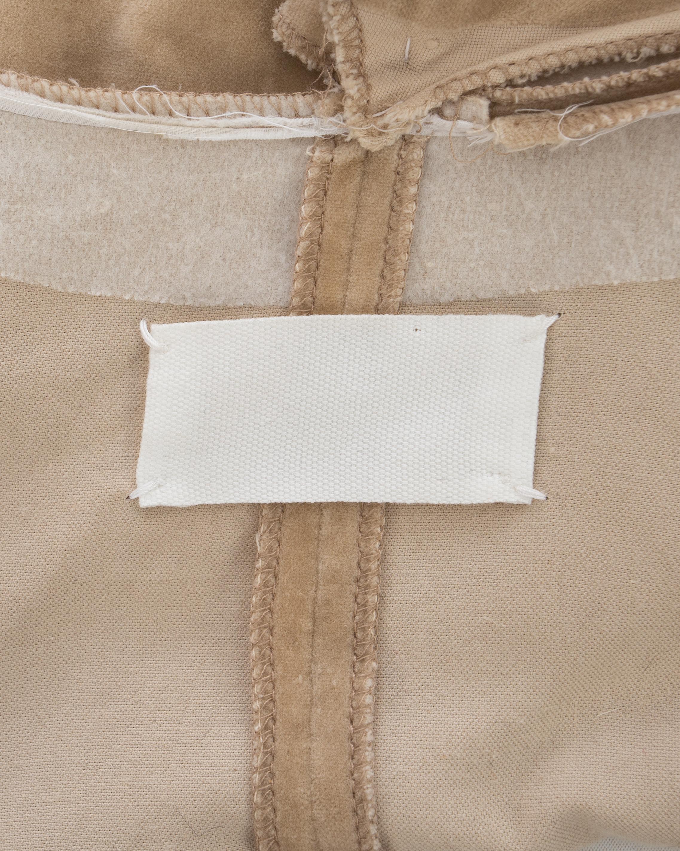 Margiela cream velvet deconstructed basting jacket, fw 1997 4