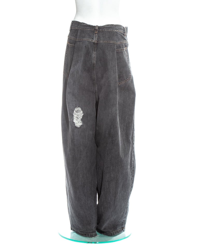 Margiela grey denim oversized size 78 jeans, fw 2000 at 1stDibs | fw jeans,  grey jeans 2000