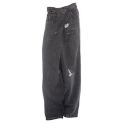 Margiela grey denim oversized size 78 jeans, fw 2000