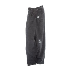 Vintage Margiela grey denim oversized size 78 jeans, fw 2000