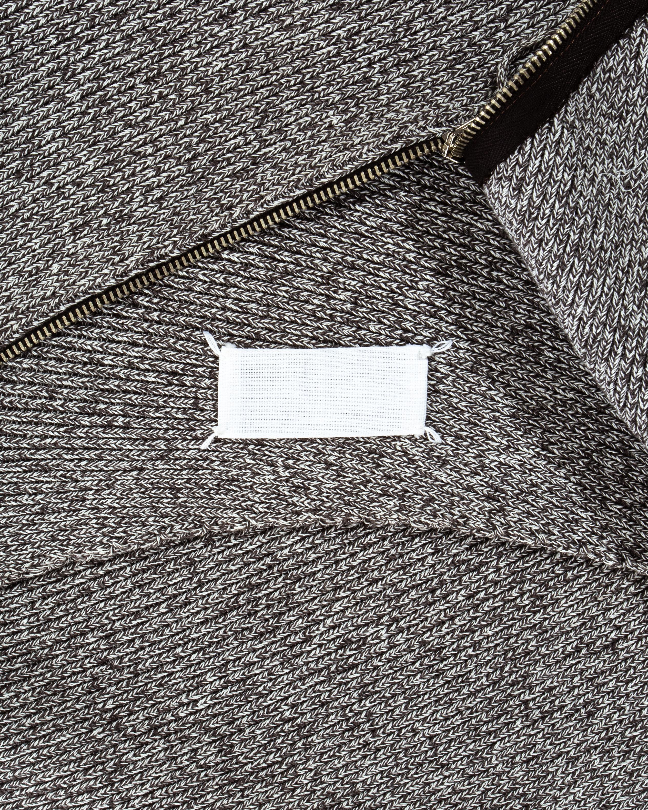 Women's Margiela grey wool Miss Deanna bias cut zipper sweater vest, fw 1998