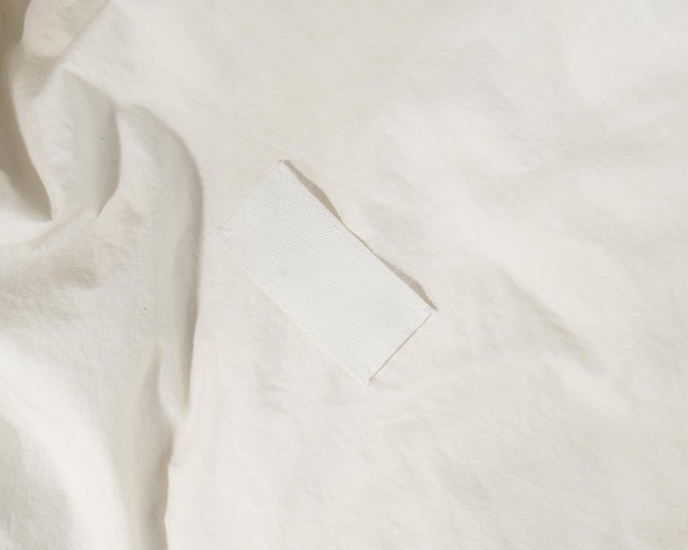 Margiela ivory cotton down filled duvet coat with brown wool cover, fw