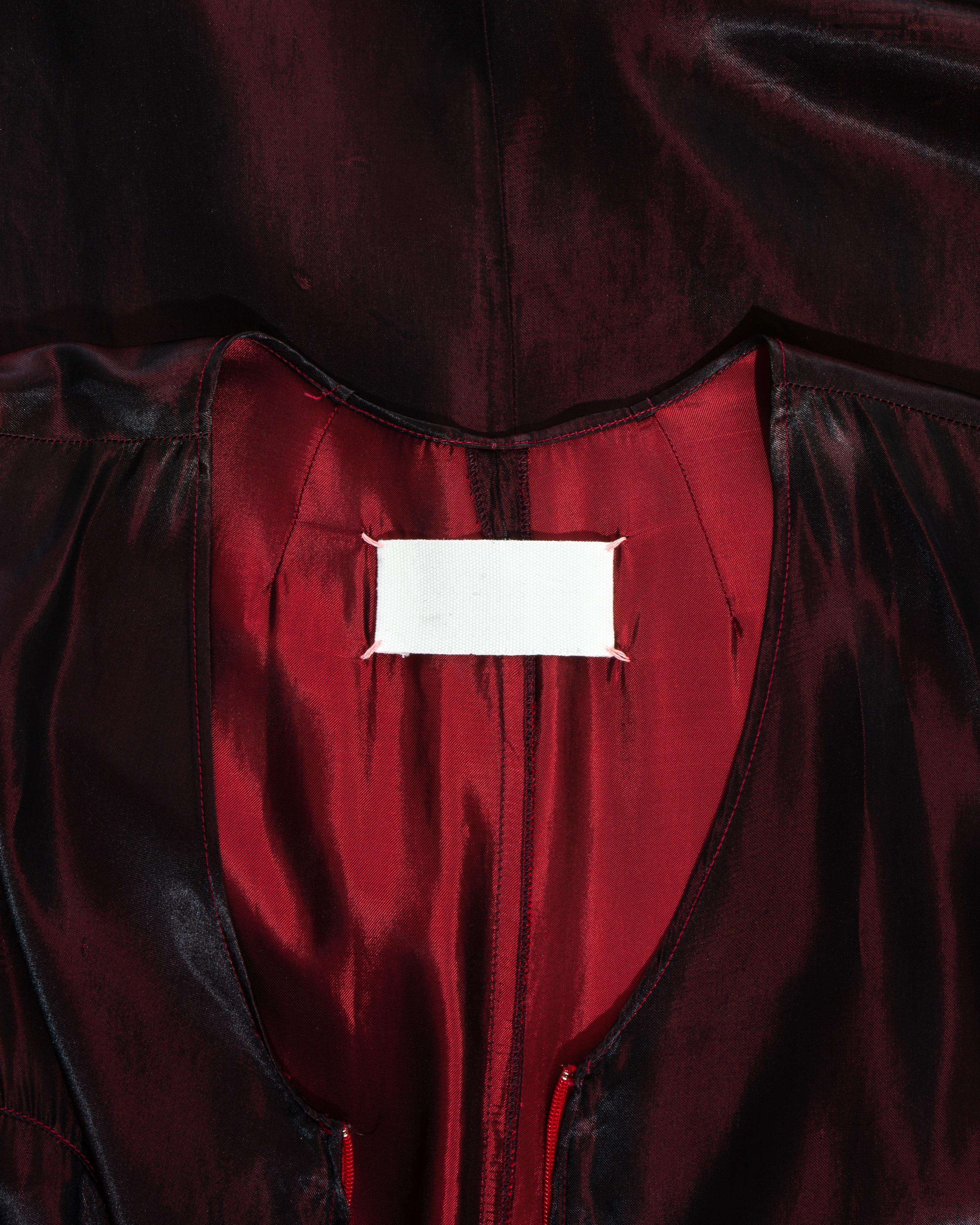 Margiela red iridescent rayon maxi slip dress, fw 1997 5