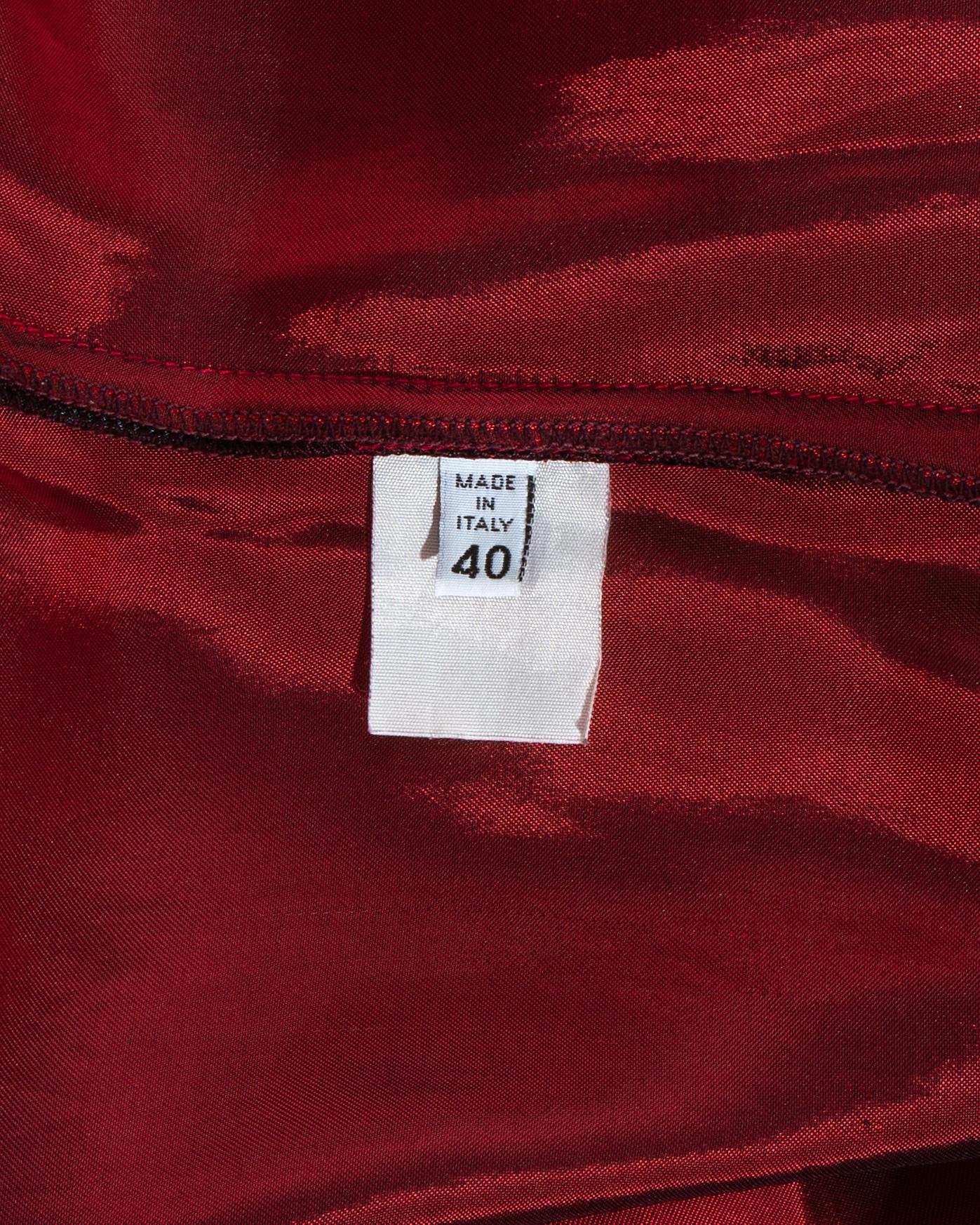 Margiela red iridescent rayon maxi slip dress, fw 1997 6