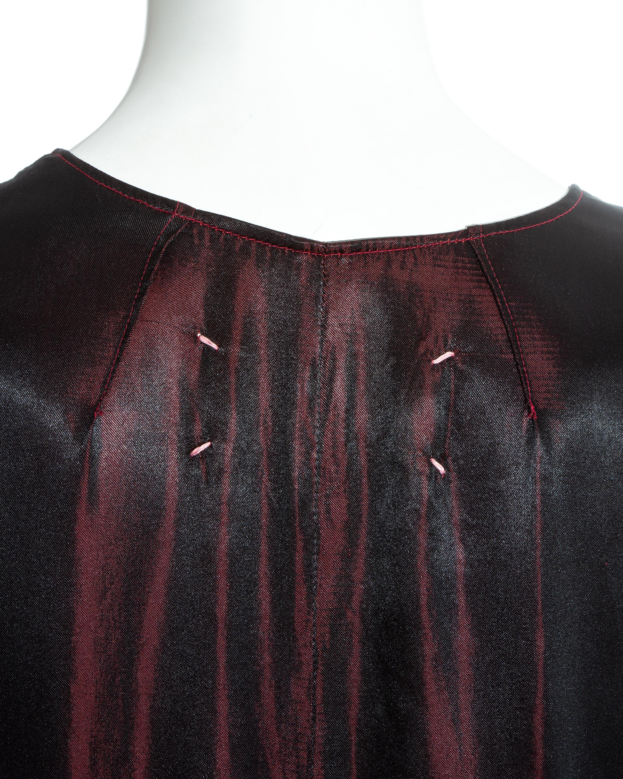 Margiela red iridescent rayon maxi slip dress, fw 1997 3