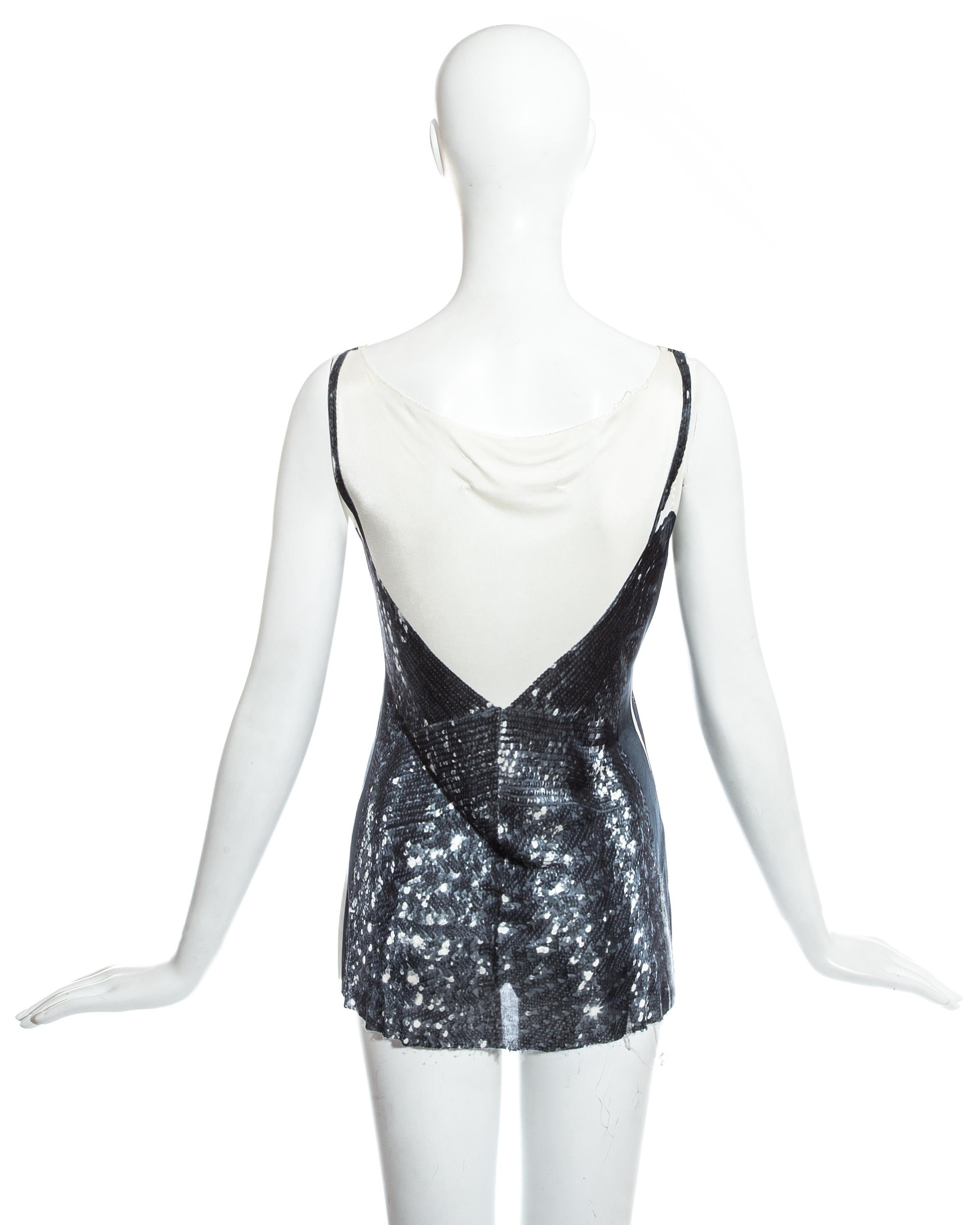Margiela silk jersey Trompe-l'œil sequin vest, ss 1996 1