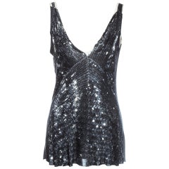 Margiela silk jersey Trompe-l'œil sequin vest, ss 1996