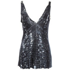 Margiela silk jersey Trompe-l'œil sequin vest, ss 1996 at 1stDibs