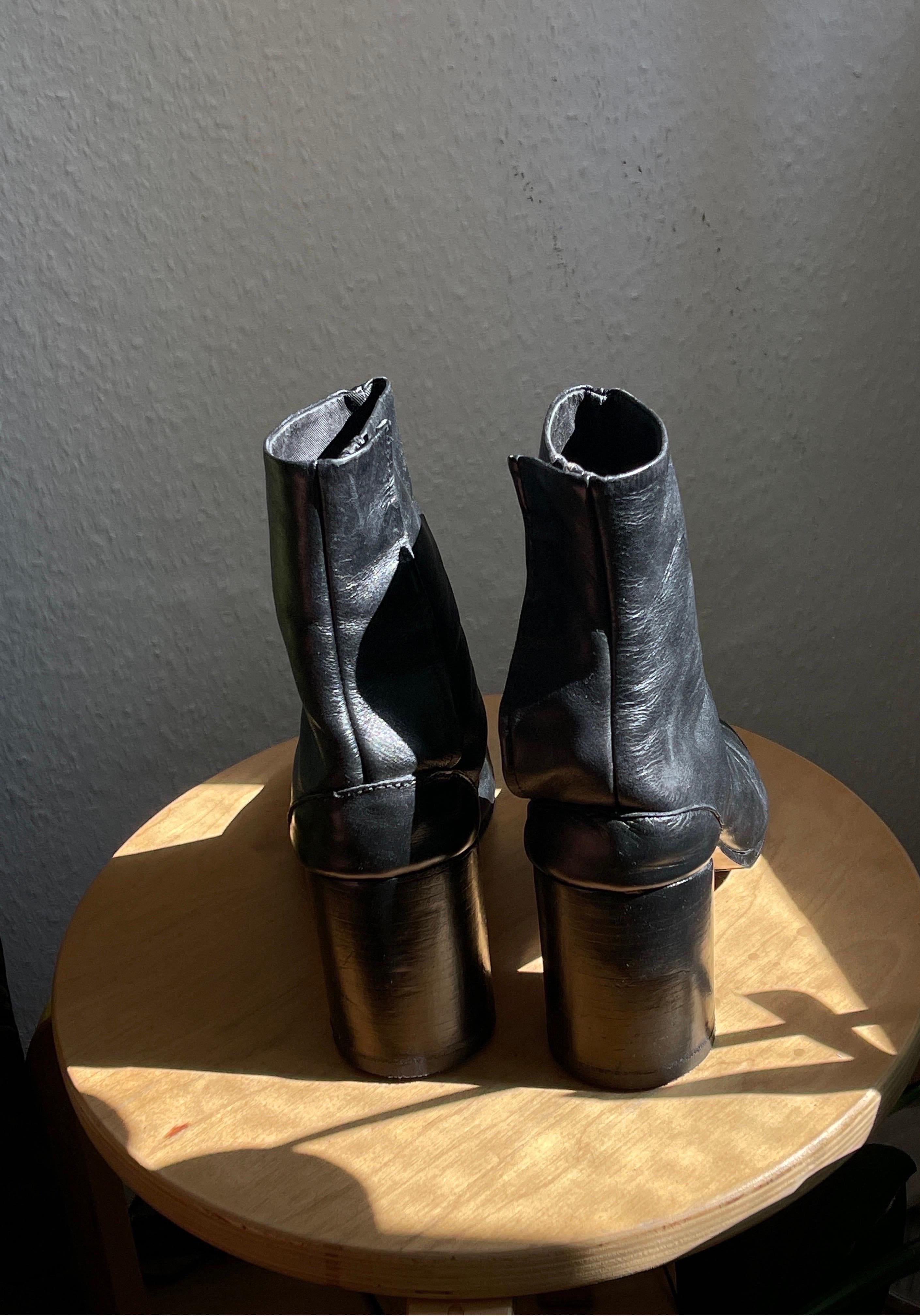 Margiela Tabi Boots Black 1990 Originals taille 39 U.K. 6 Bon état - En vente à Berlin, DE