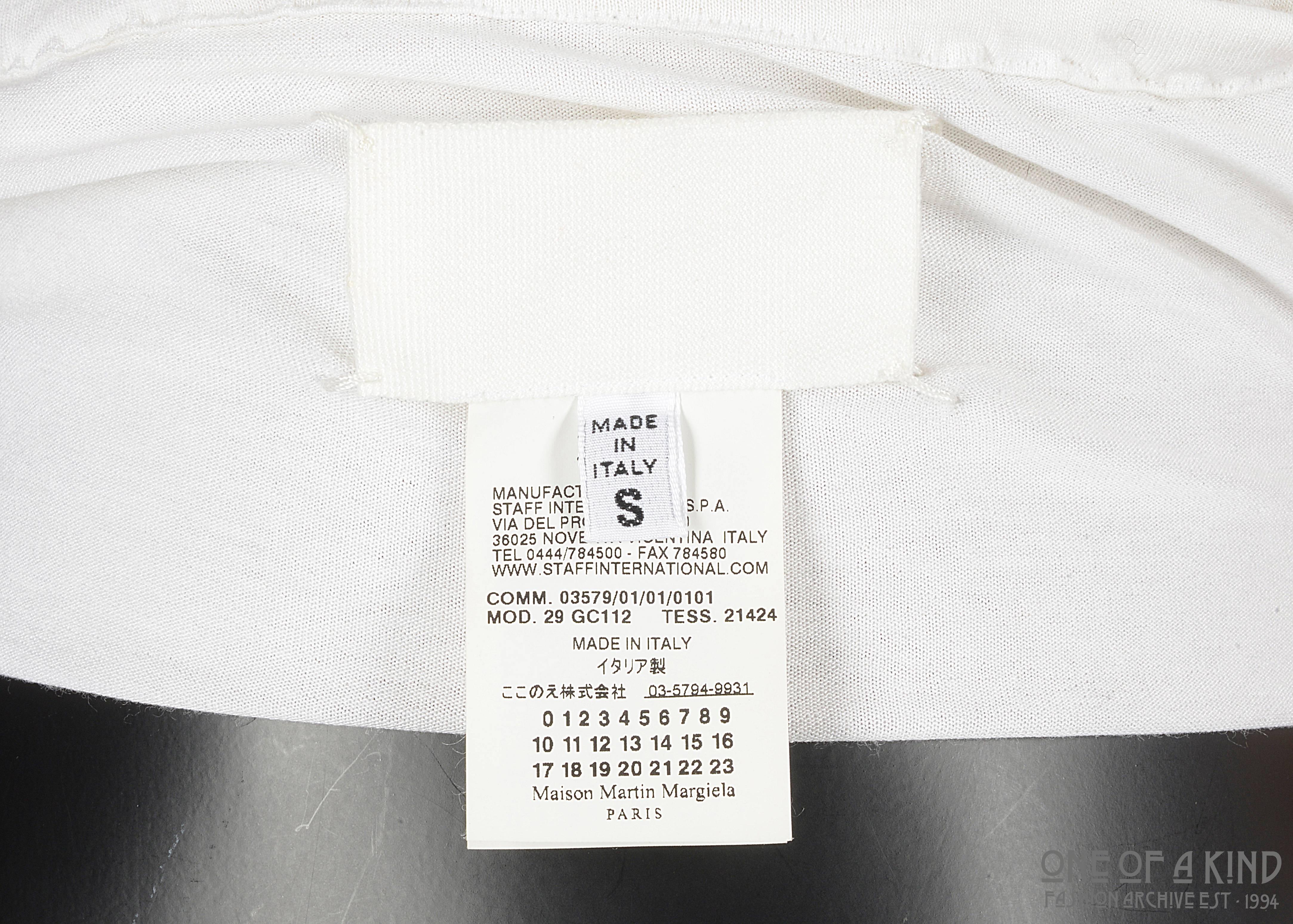 Margiela white cotton digital printed t-shirt, SS 2010  For Sale 3