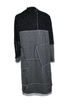 Margiela x John Galliano, patchwork inside out wool coat