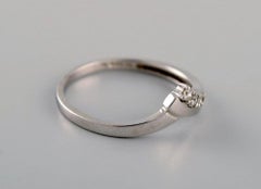 Margit E. Collection, Denmark, Alliance Ring in White Gold with Cubic Zirconias