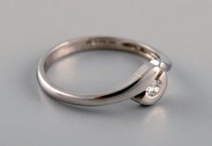 Margit E. Collection, Denmark, Ring in White Gold Adorned with Cubic Zirconia