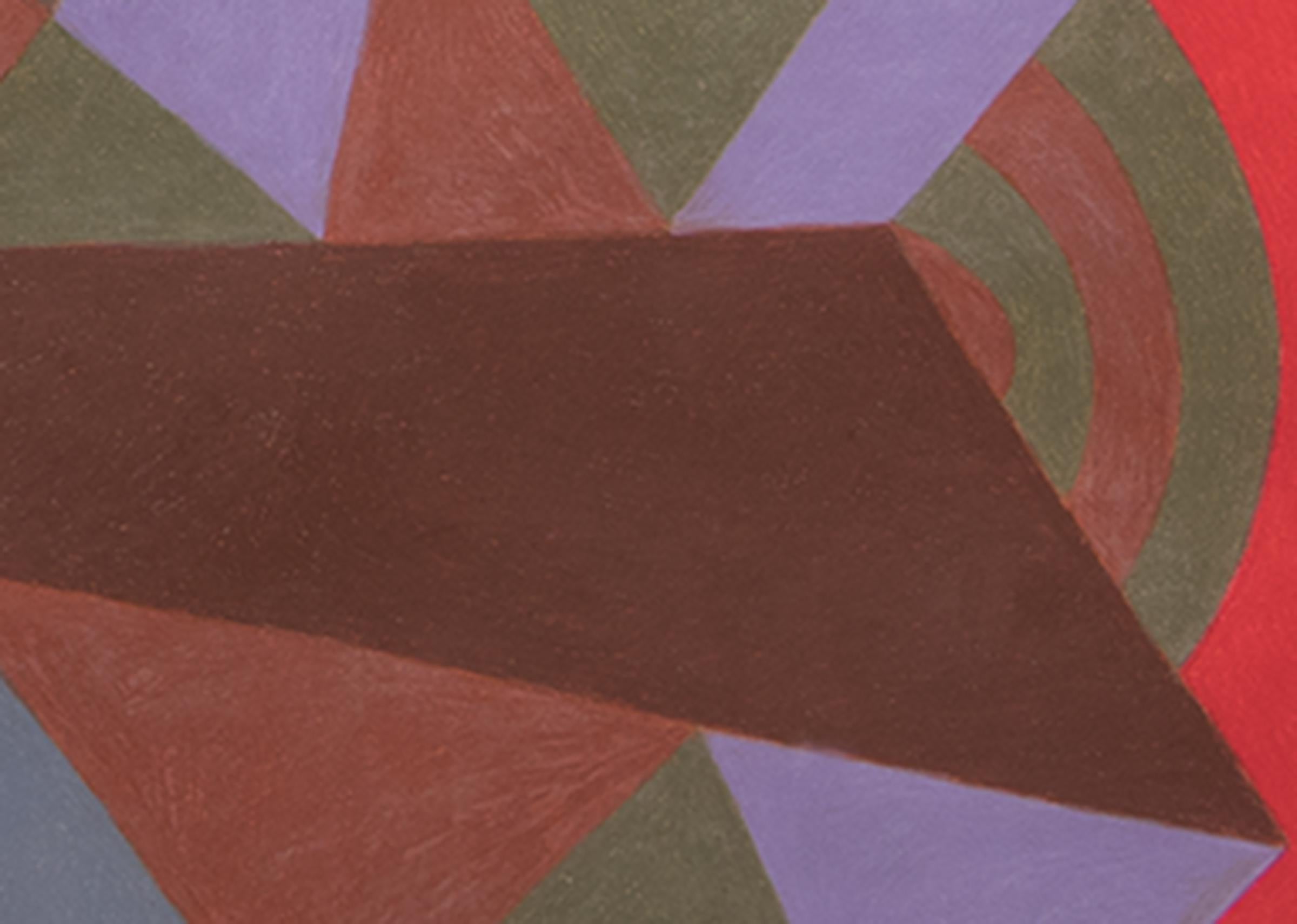Carnival Series: ZigZag - 1970s Abstract Conte Crayon on Paper For Sale 1