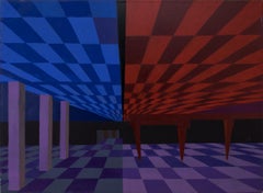 Untitled (Abstract in Blue, Red, Purple and Black)