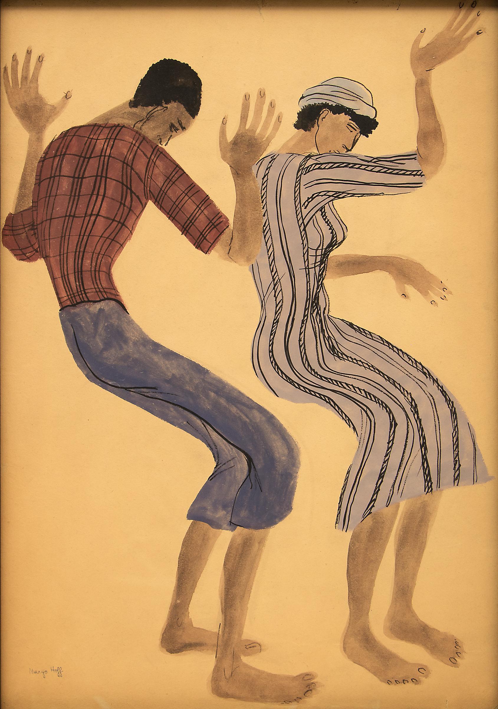 Untitled (Two Dancers) - Art by Margo Hoff