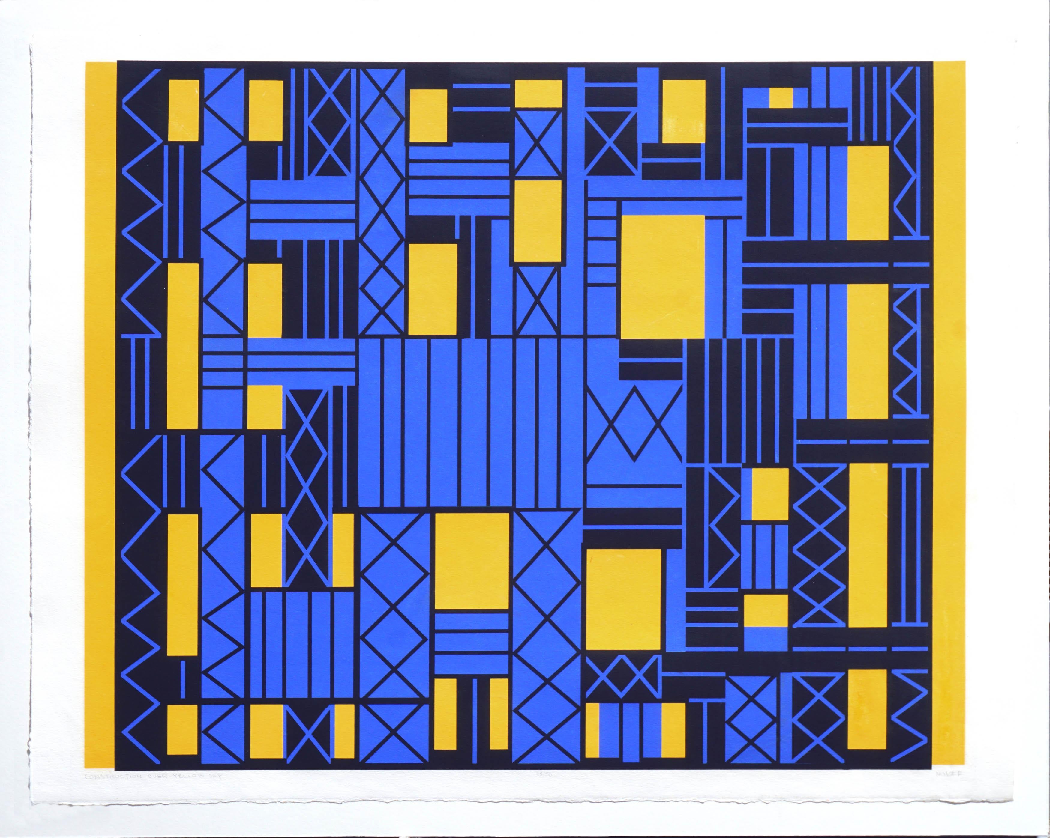 Serigrafía Geométrica Abstracta -- 