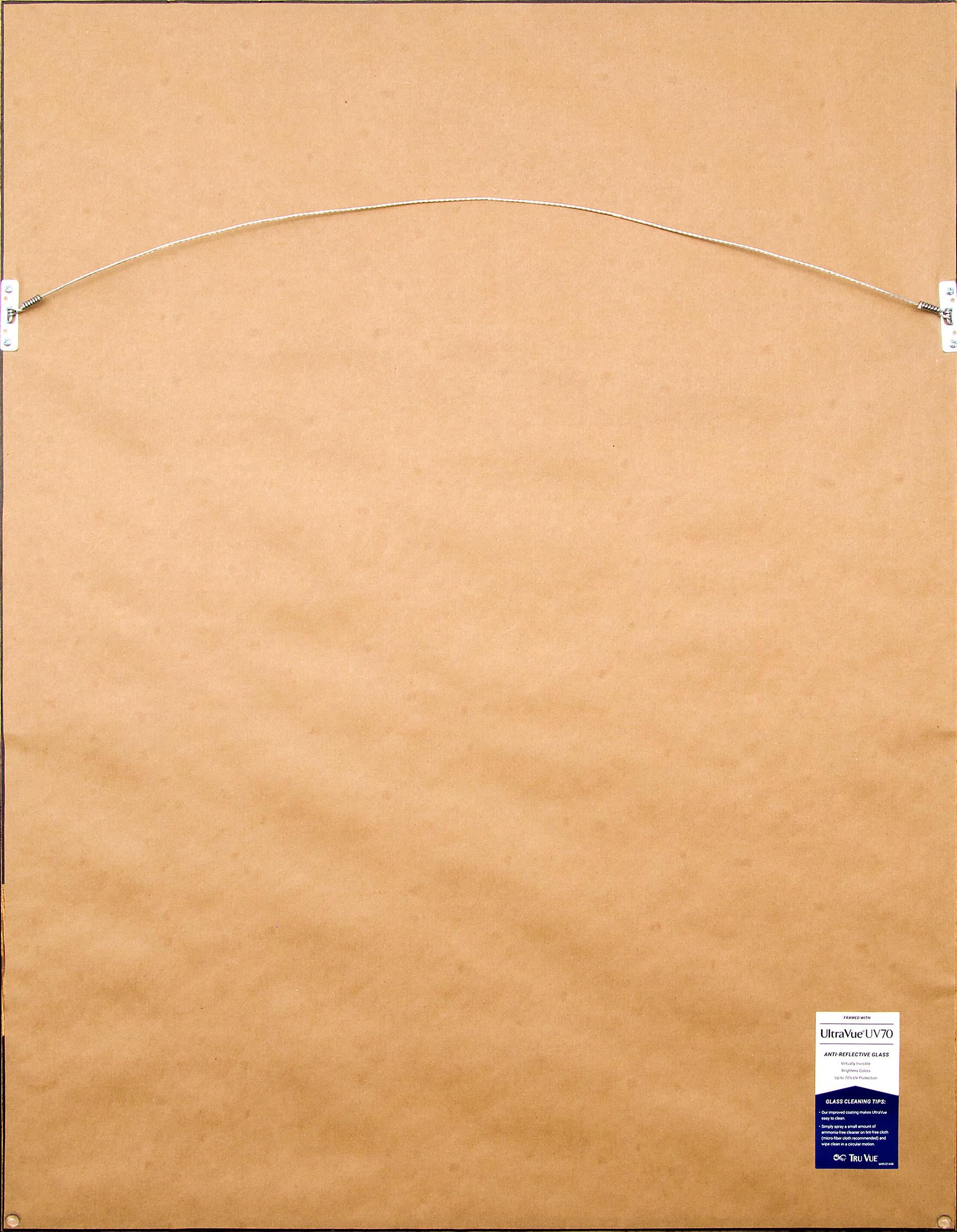Weiße Linie – Blau (Variation 1) – Abstrakte Serigrafie auf Papier, 20. Jahrhundert  im Angebot 5