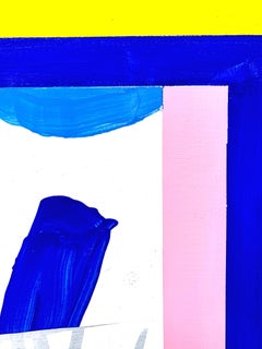 "Afternoon: Small Abstraction with Blue, Pink, Red, Yellow, and Green"