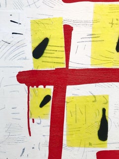 "Red/Yellow"Large Abstraction, Red, Yellow, Black, Cream, White, Pop Sensibility