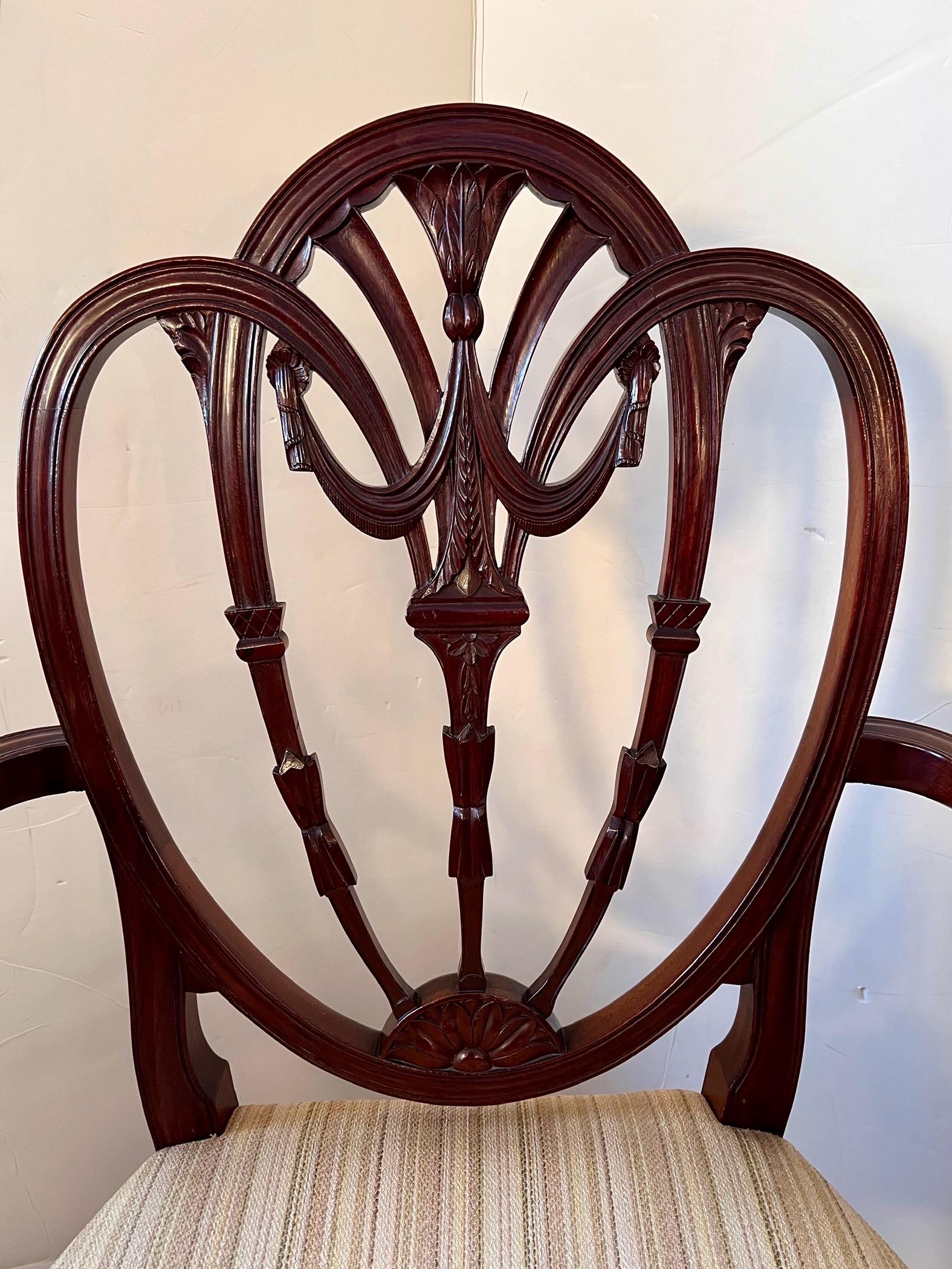 Margolis Handgefertigtes Mahagoni-Esstisch-Set, Esstisch, 6 Stühle im Angebot 7