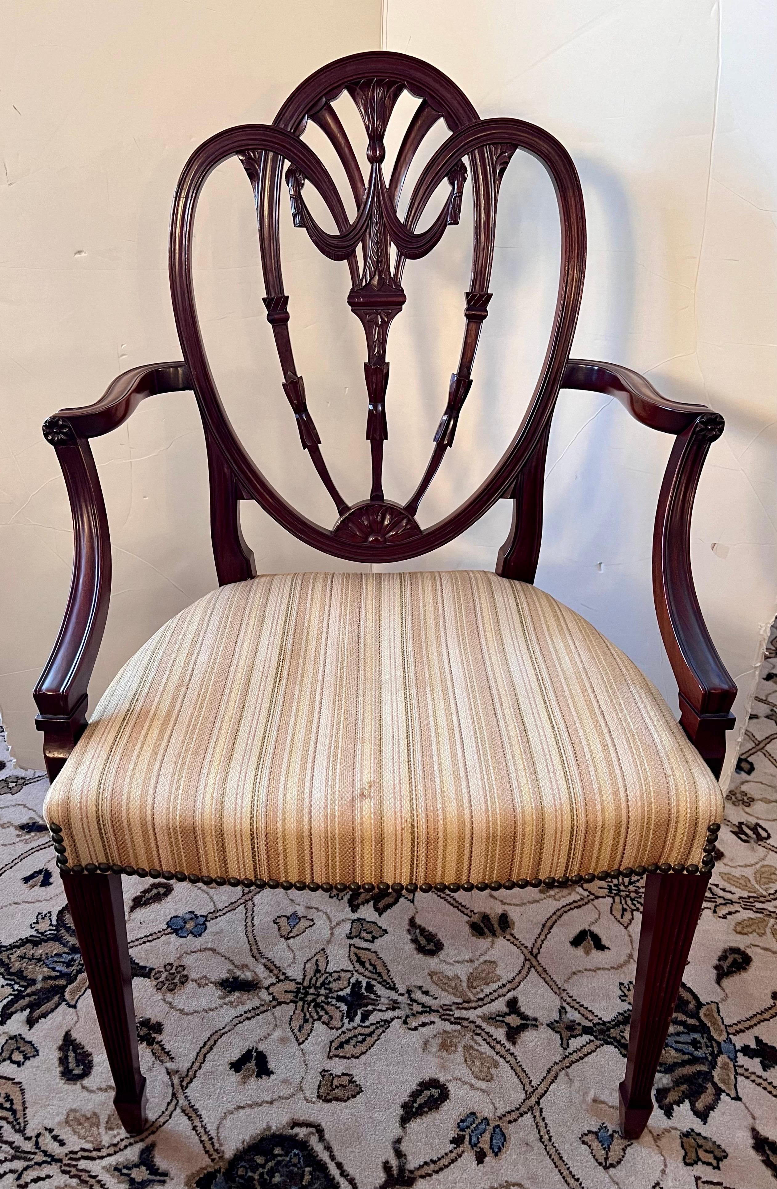 Margolis Handgefertigtes Mahagoni-Esstisch-Set, Esstisch, 6 Stühle im Angebot 8