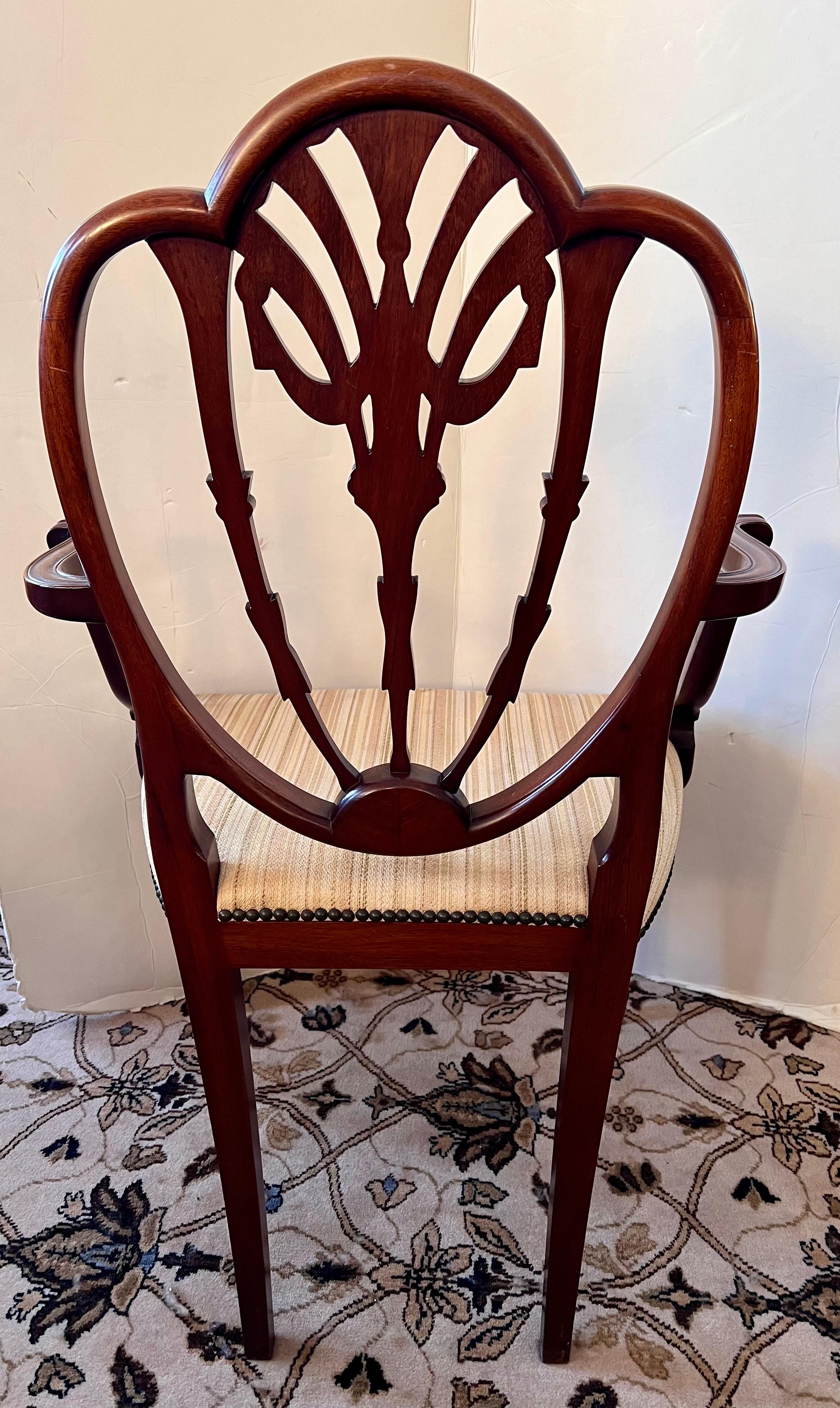 Margolis Handgefertigtes Mahagoni-Esstisch-Set, Esstisch, 6 Stühle im Angebot 3