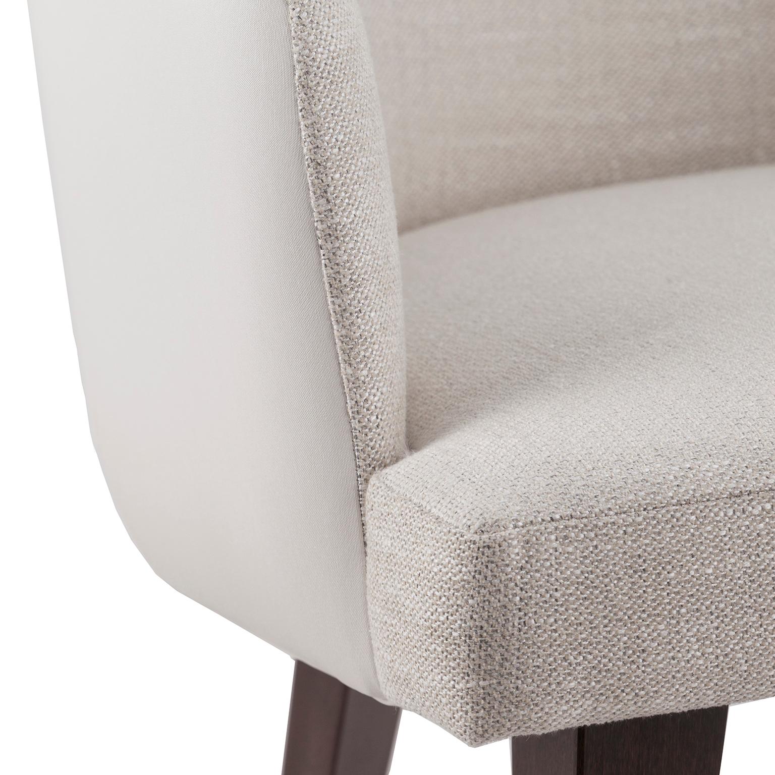 Modern Margot Dining Chairs, Leather Cotton, Handmade in Portugal by Greenapple For Sale 6