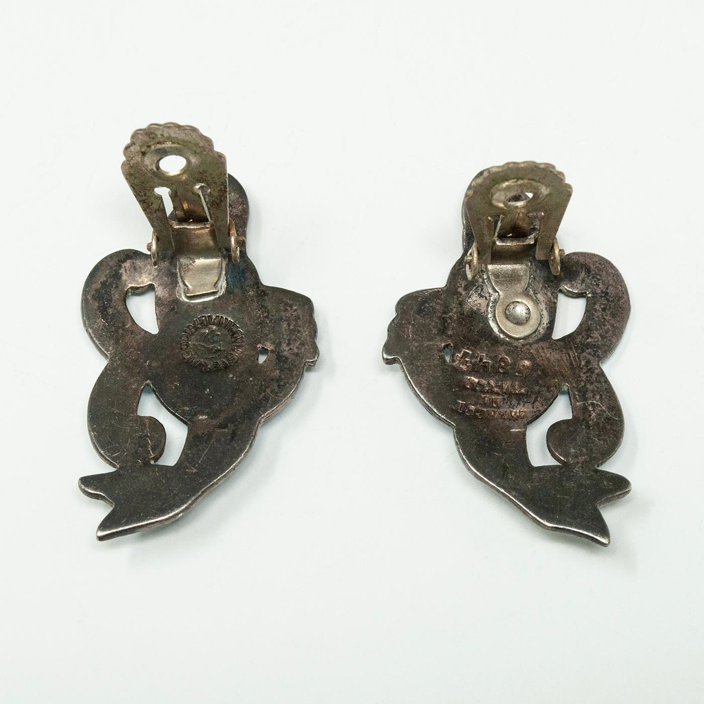 De las mujeres Margot de Taxco Cloisonne Fish Earrings en venta
