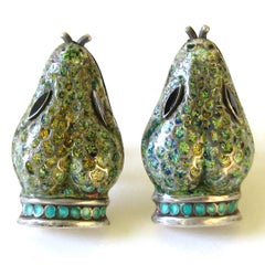 Margot De Taxco Enamel Snake Earrings